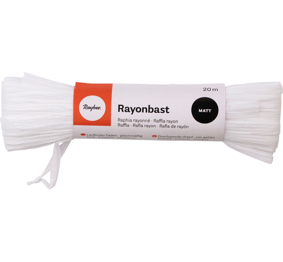 Rayonbast, matt - Weiß