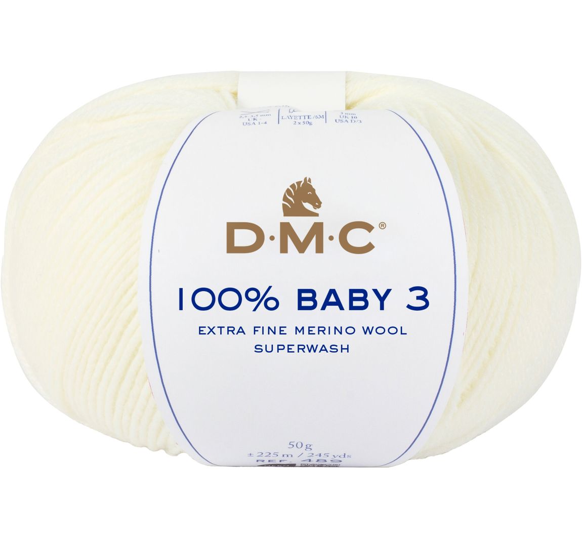 DMC 100 % Baby Merino - Farbe 01