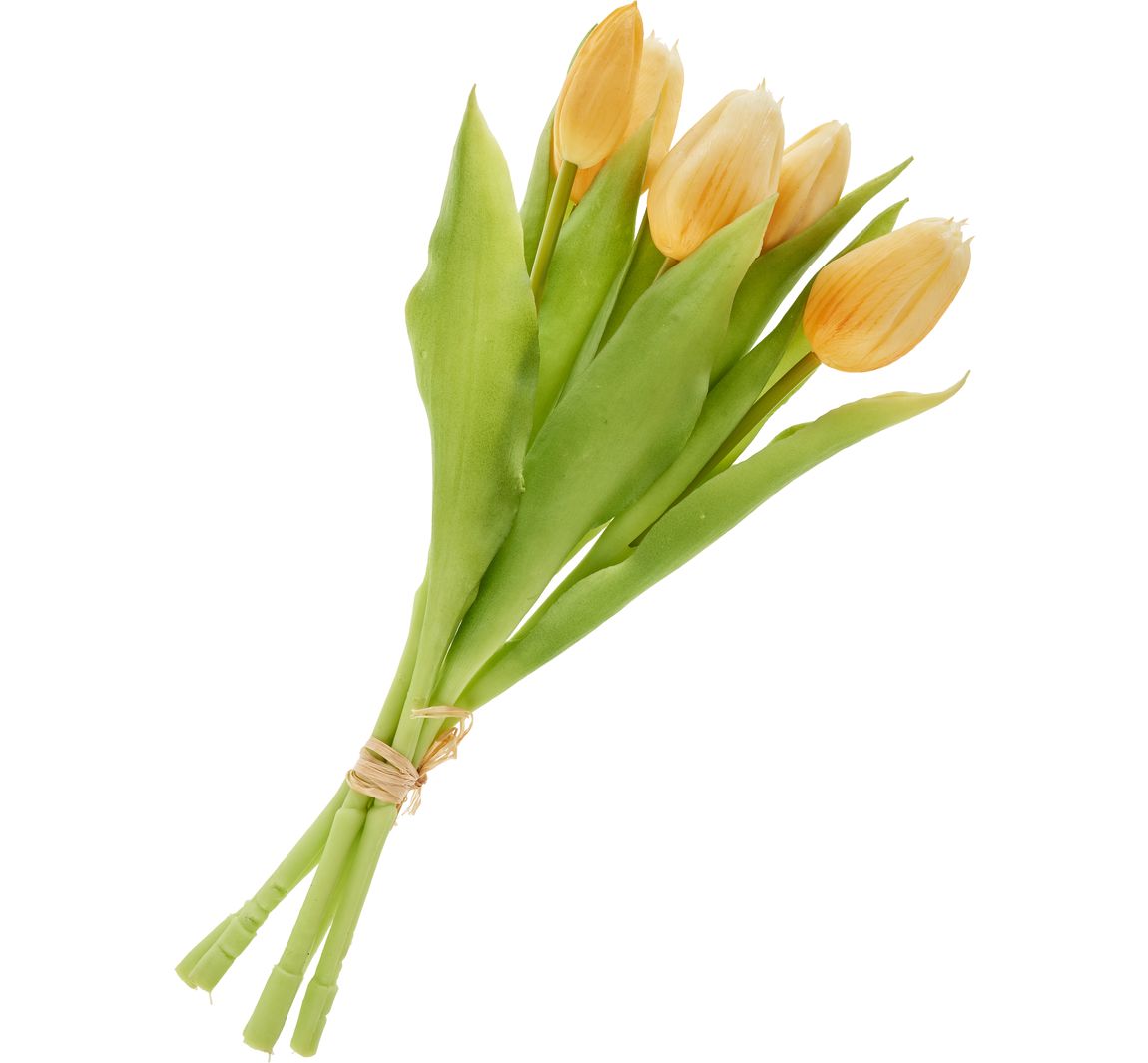 Tulpen-Bund mit 3 Blüten und 2 Knospen - Light Yellow