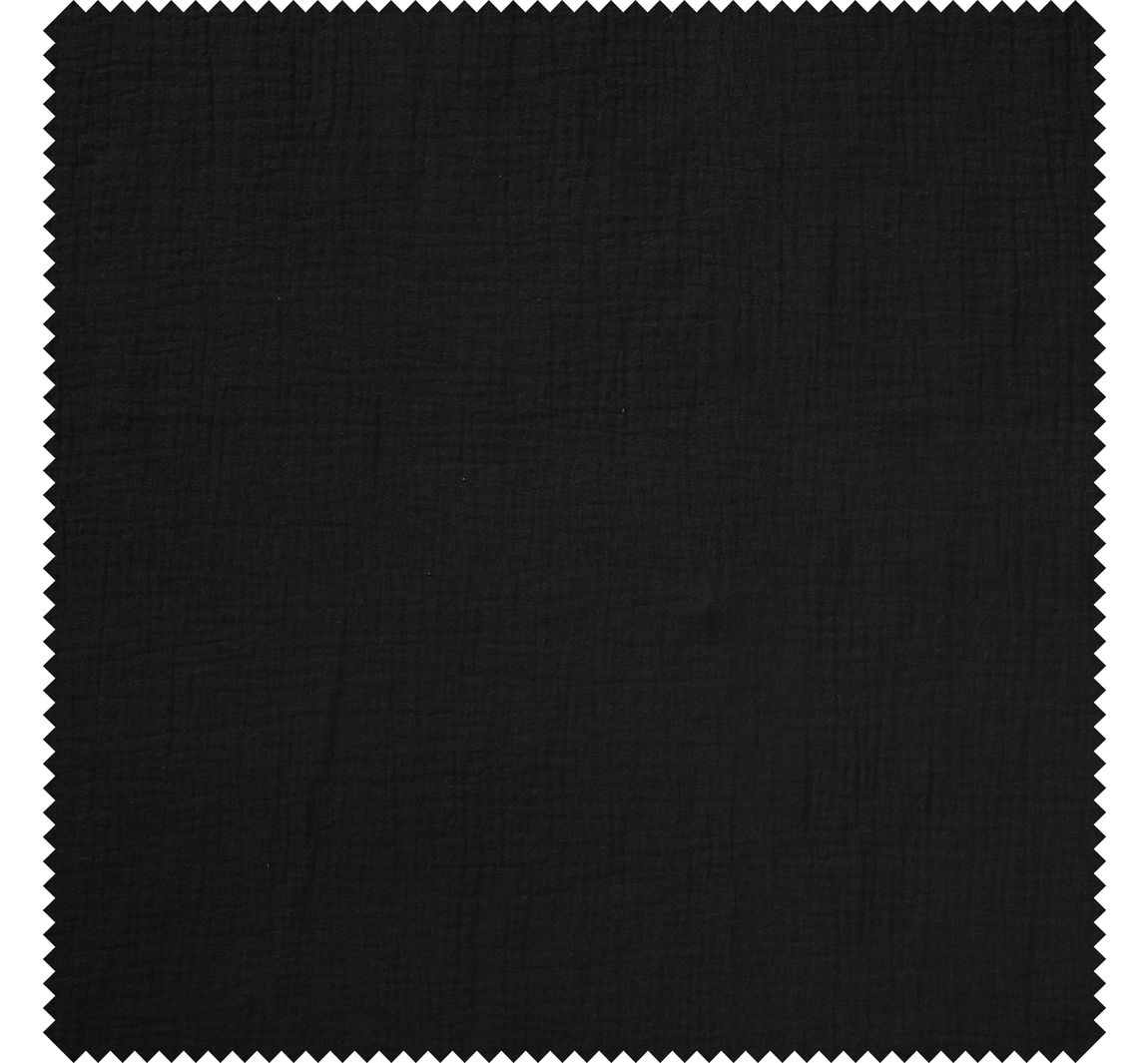Musselin-Baumwollstoff "Uni" - Schwarz