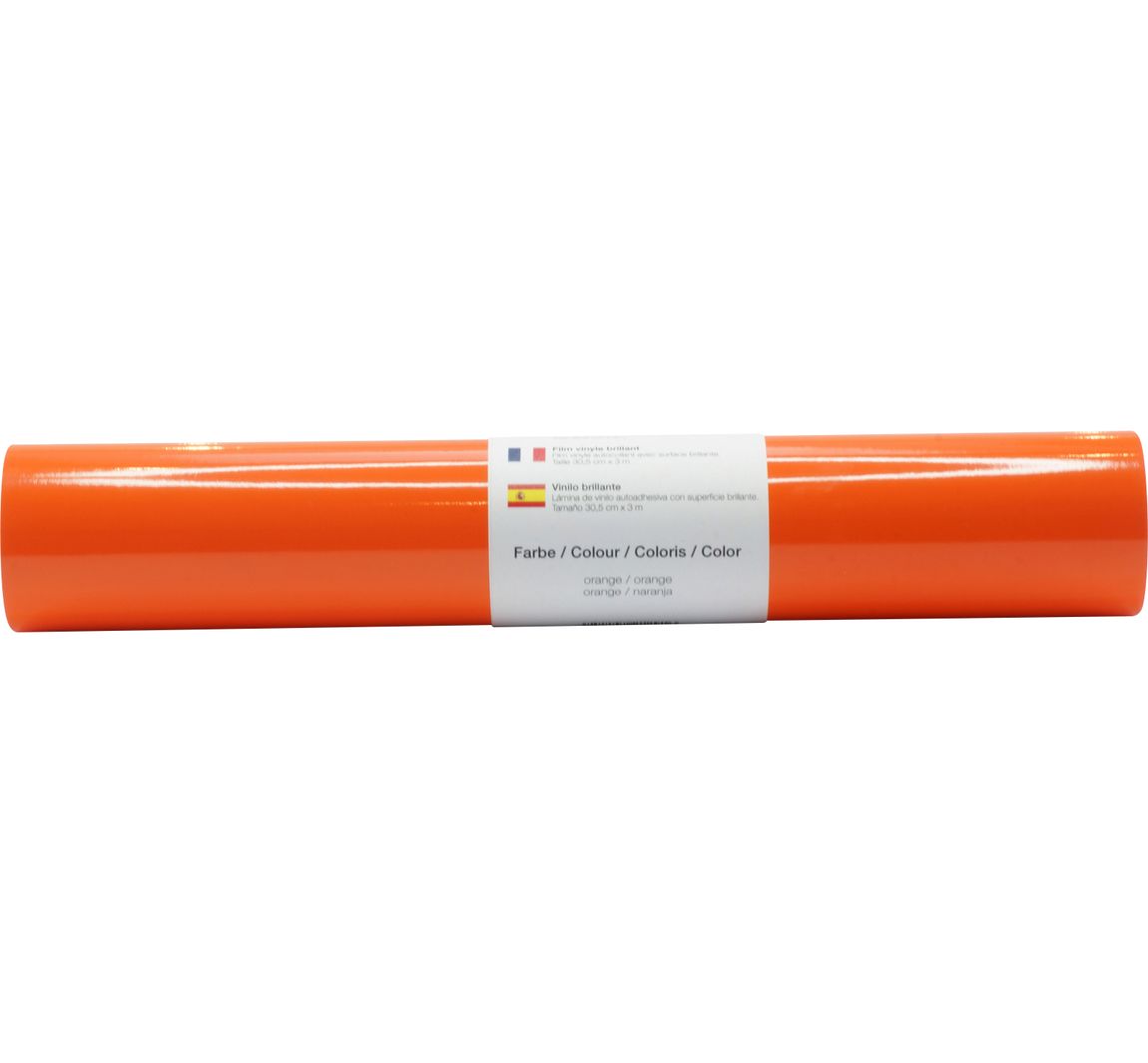 Selbstklebende Vinyl Folie Glänzend - Orange