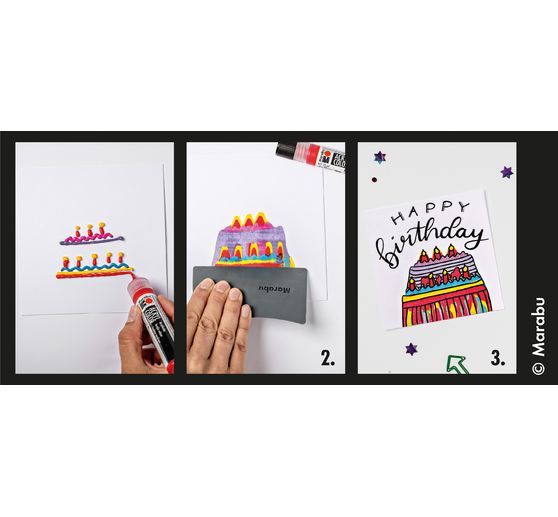 Marabu Acryl Color Squeegee Art Set