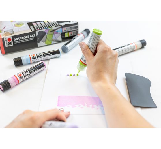 Marabu Acryl Color Squeegee Art Set