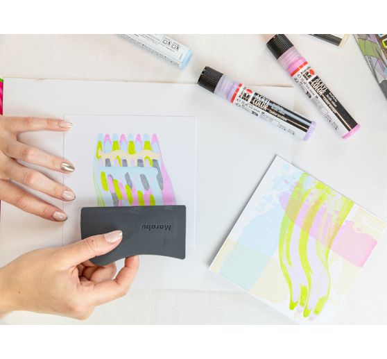 Marabu Acryl Color Squeegee Art Set