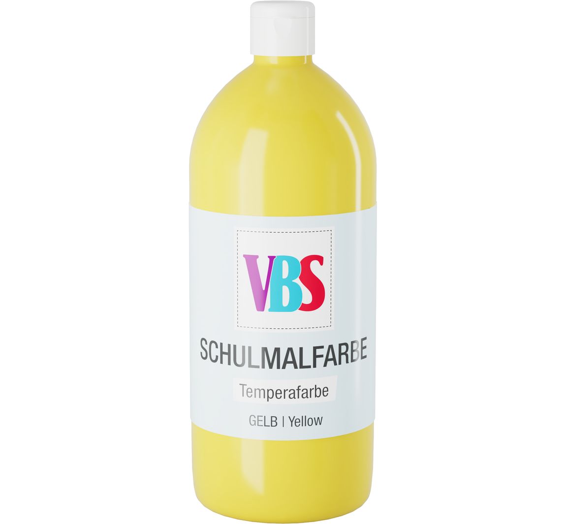 VBS Schulmalfarbe, 1000 ml - Gelb