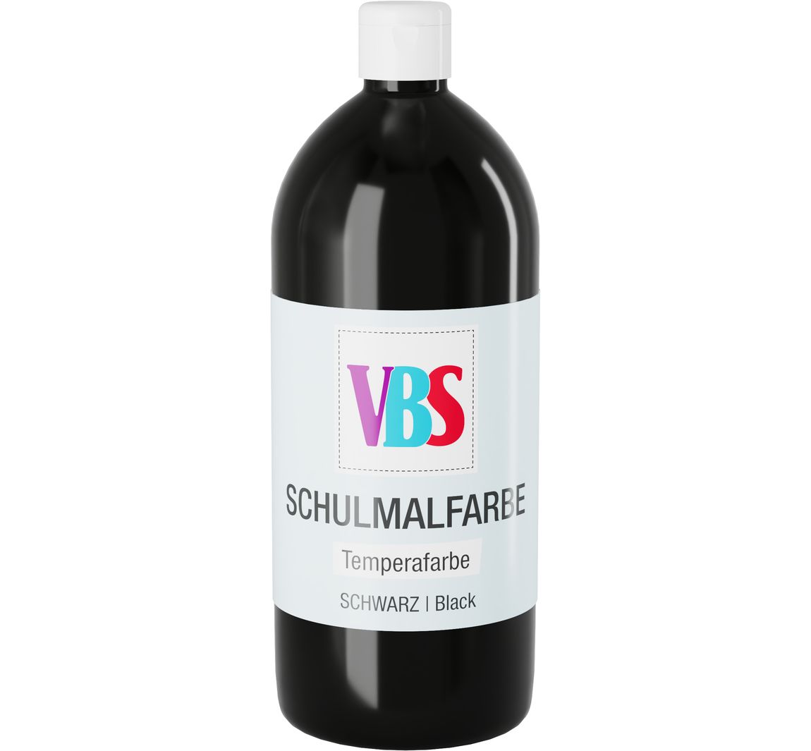 VBS Schulmalfarbe, 1000 ml - Schwarz