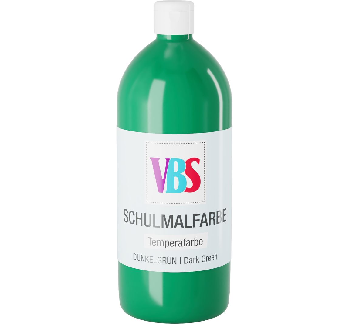 VBS Schulmalfarbe, 1000 ml - Dunkelgrün