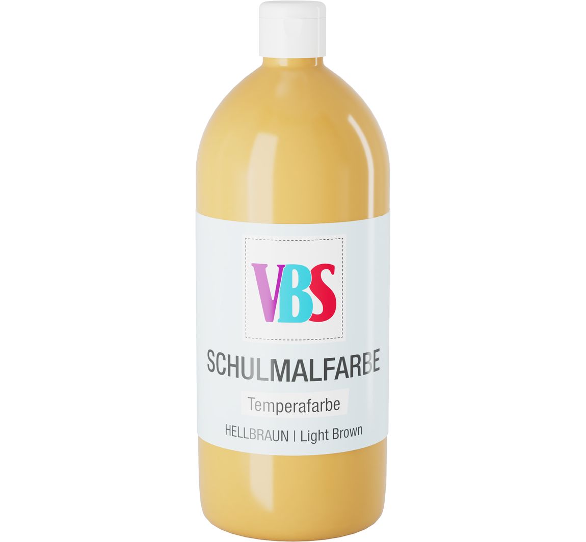 VBS Schulmalfarbe, 1000 ml - Hellbraun