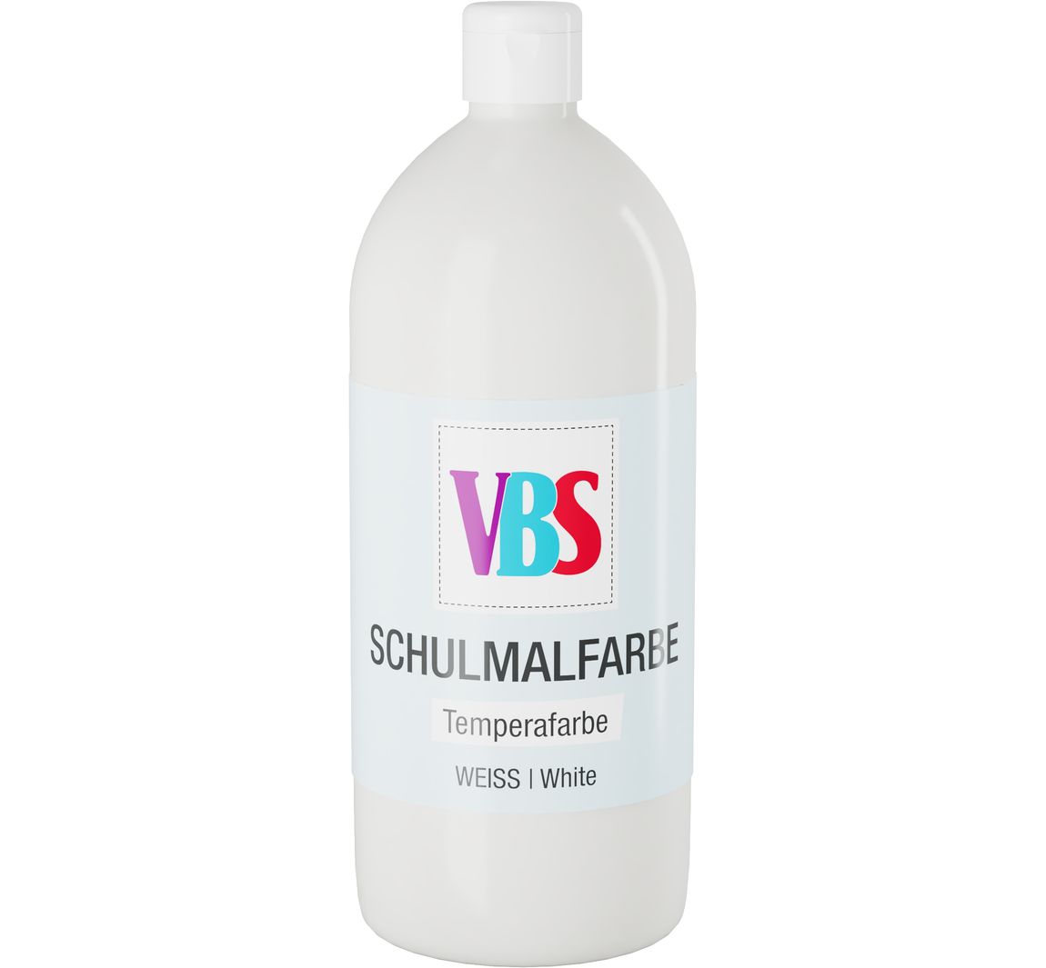 VBS Schulmalfarbe, 1000 ml - Weiß