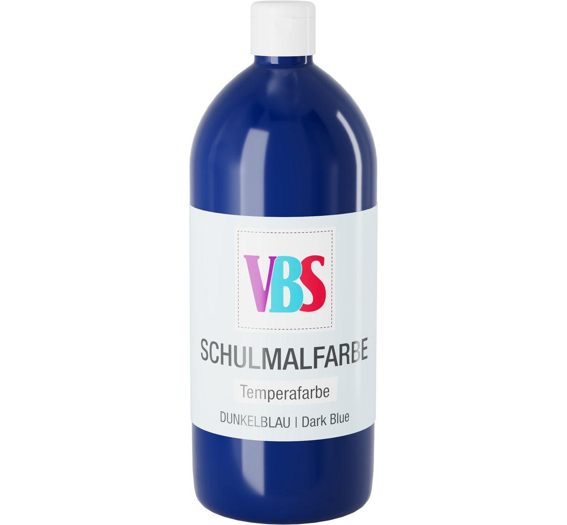 VBS Schulmalfarbe, 1000 ml - Dunkelblau