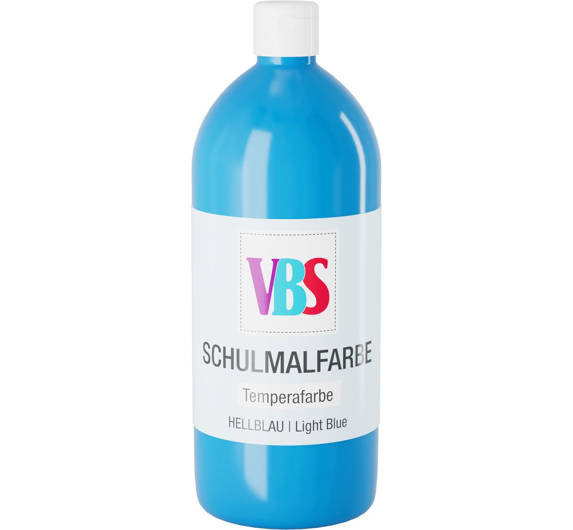 VBS Schulmalfarbe, 1000 ml - Hellblau