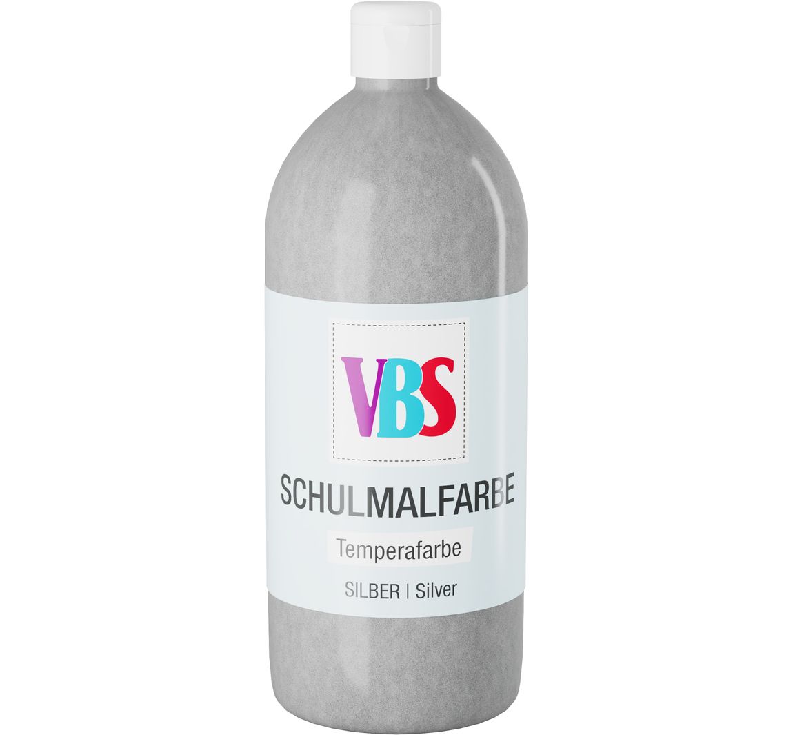 VBS Schulmalfarbe, 1000 ml - Silber