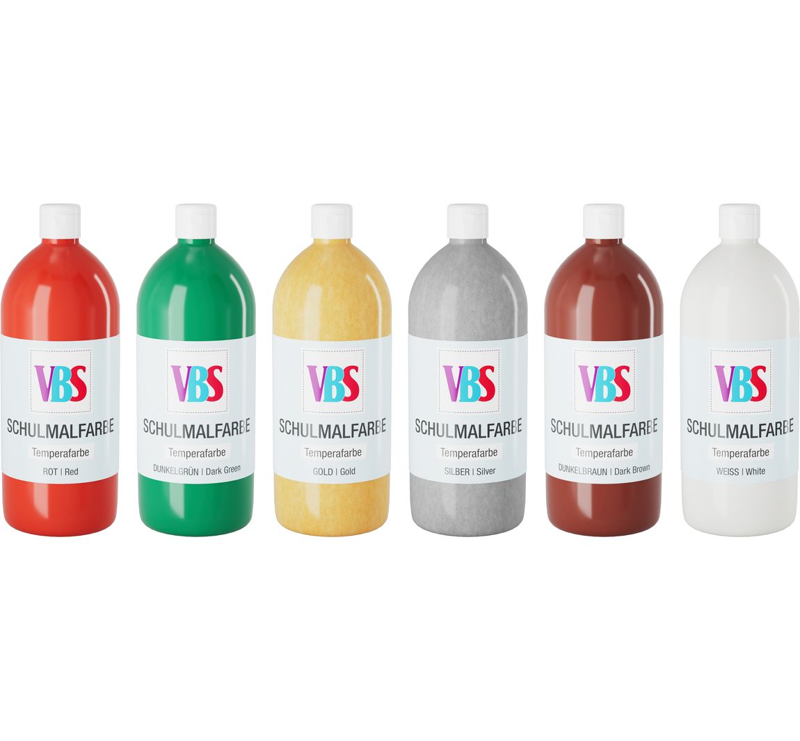 VBS Schulmalfarbe, 6er-Set - X-Mas