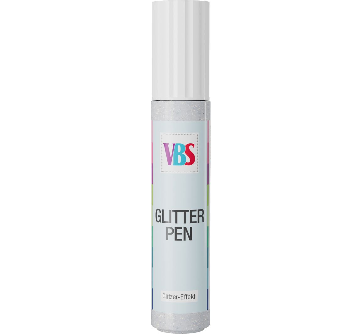 VBS Glitter Pen, 30 ml - Silber