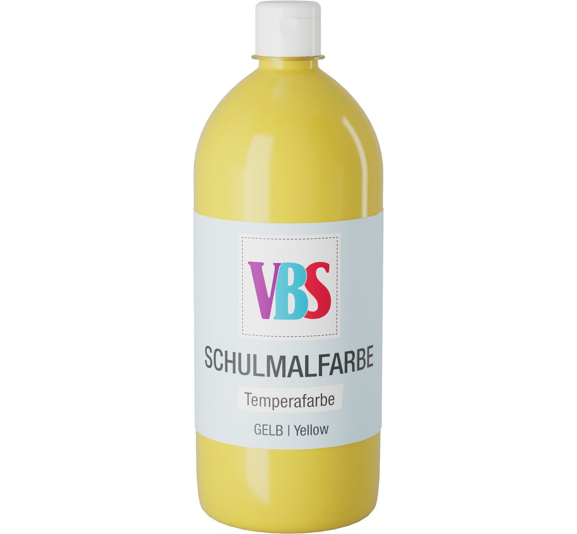 VBS Schulmalfarbe, 1000 ml - Gelb