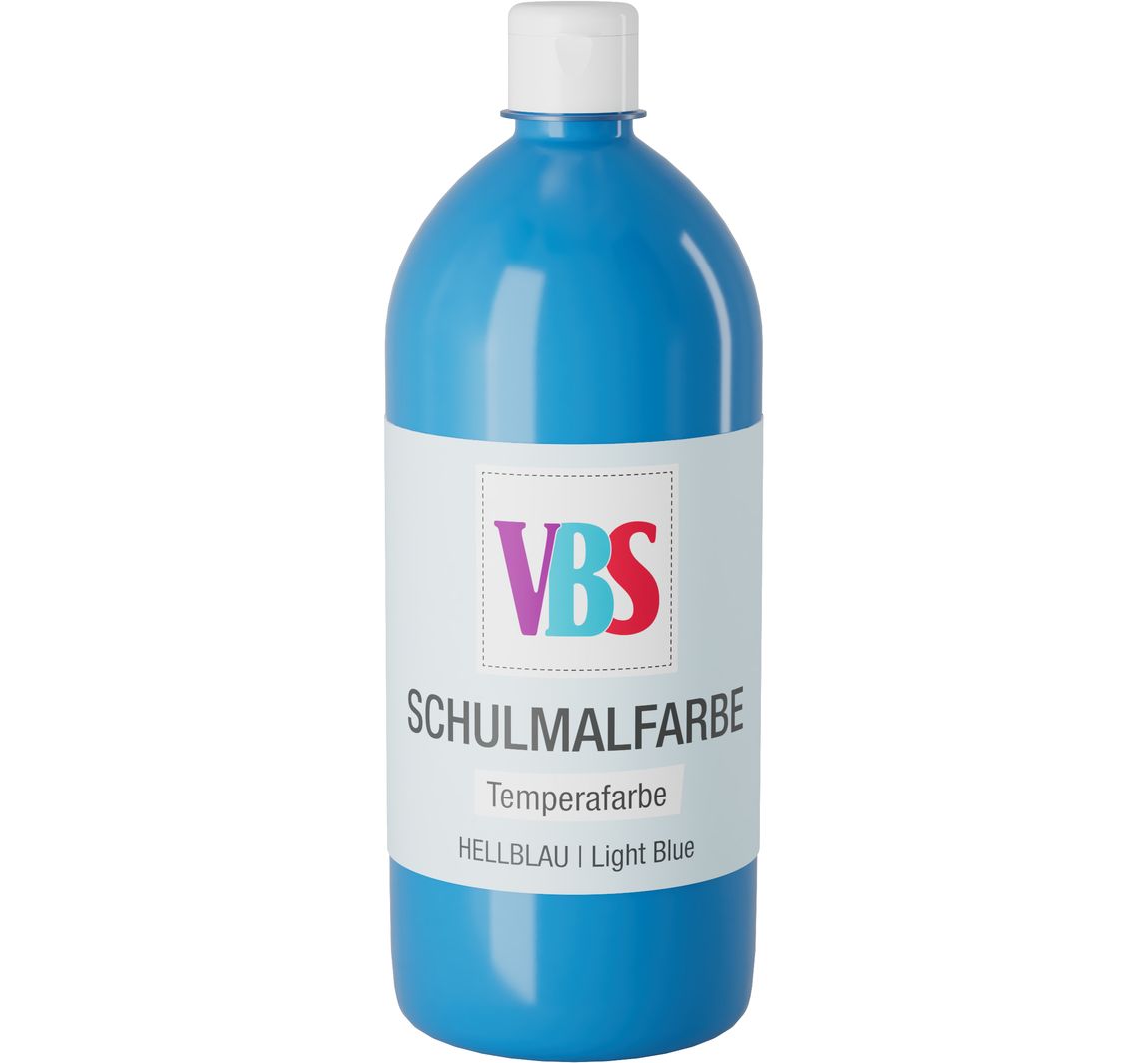 VBS Schulmalfarbe, 1000 ml - Hellblau