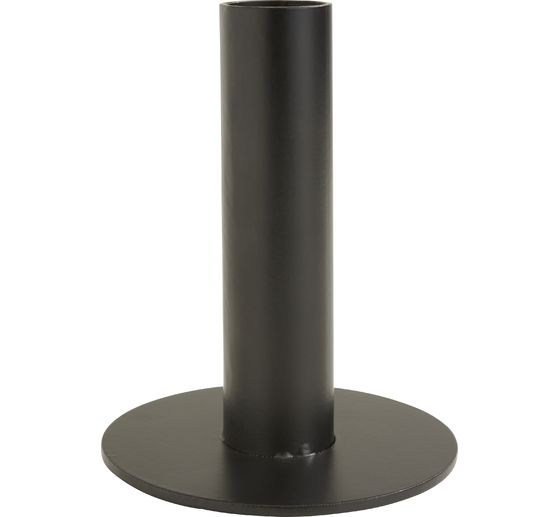 Metal candle holder for taper candles, black