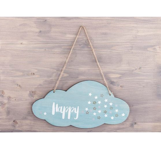 Holz-Schild "Wolke"