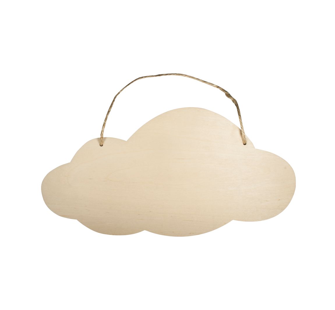 Holz-Schild "Wolke"