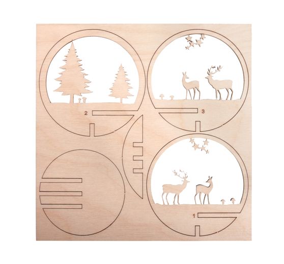 Holz-Steckmotiv "Rentiere"