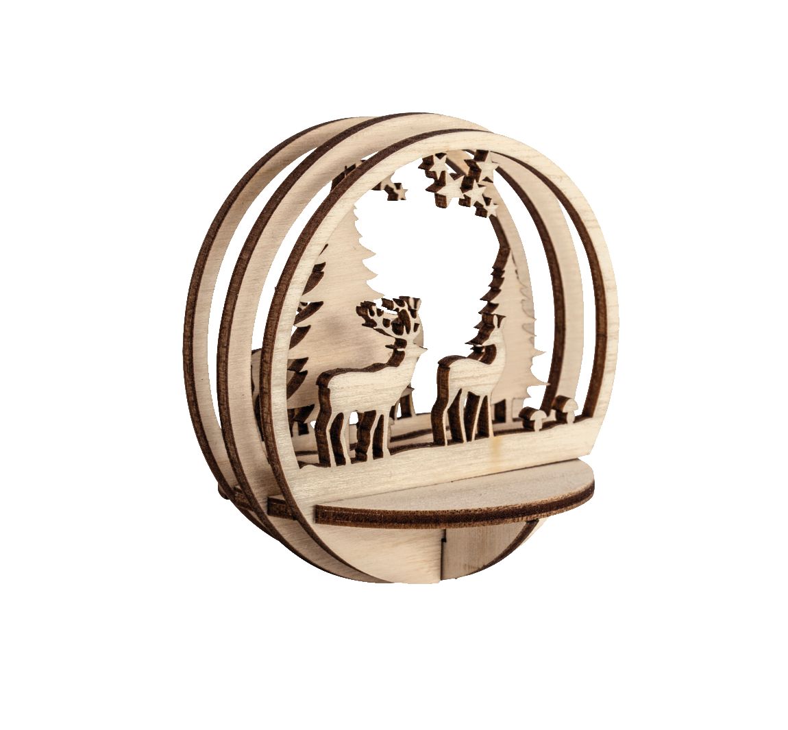 Holz-Steckmotiv "Rentiere"