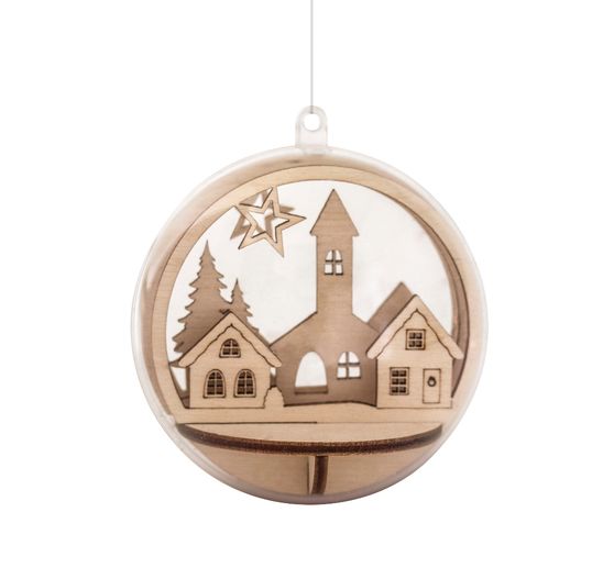 Holz-Steckmotiv "Häuser"