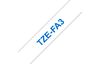 Brother P-Touch Textil-Aufbügelband Tze-FA3, Blau auf Weiß