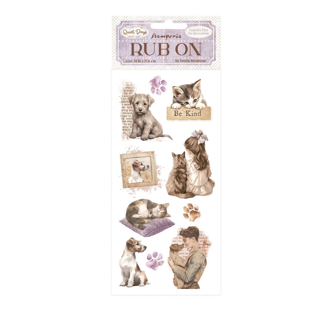 Rub On Transferfolie "Quiet Days" - Dogs and Cats