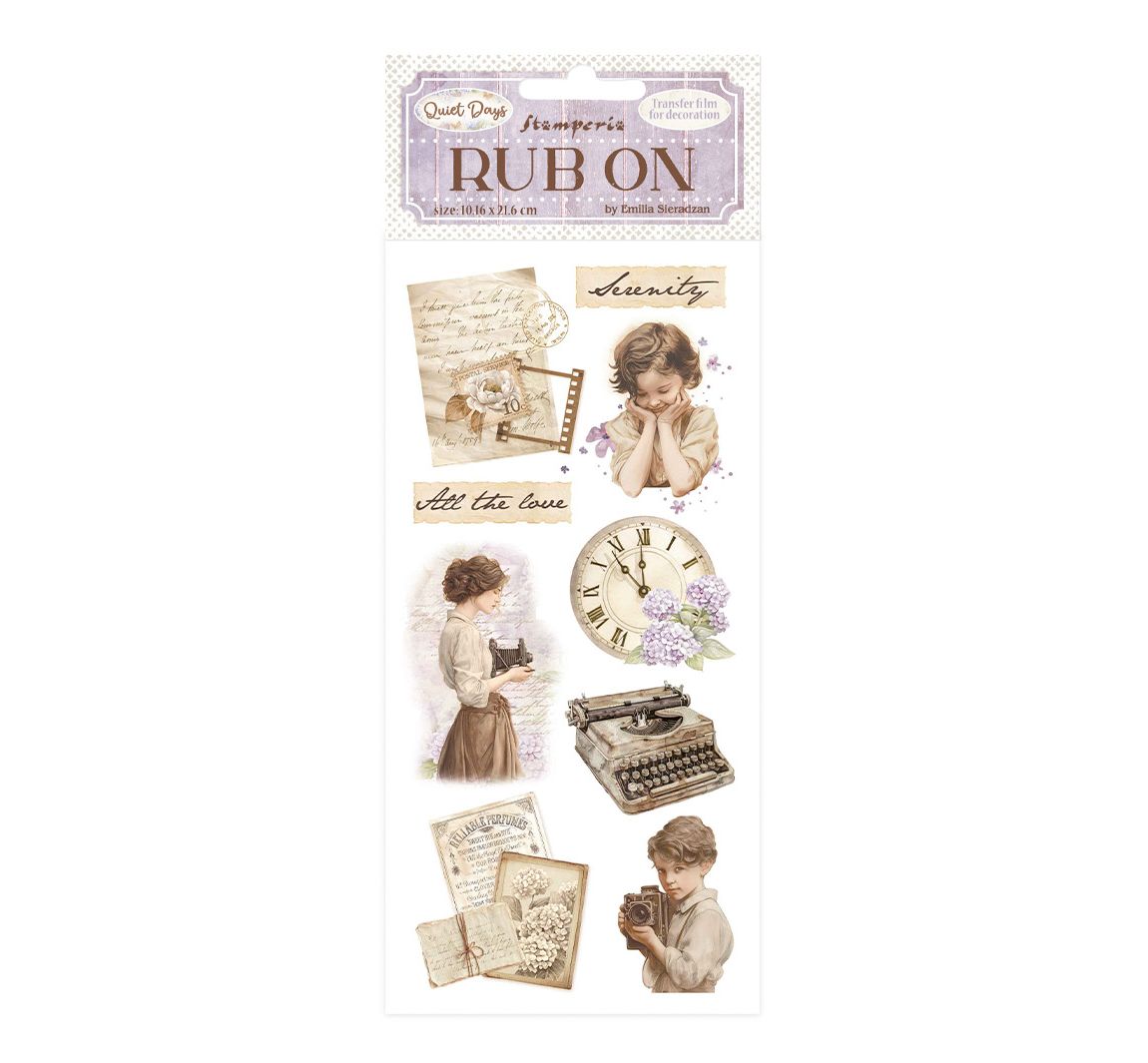 Rub On Transferfolie "Quiet Days" - Vintage Treasures