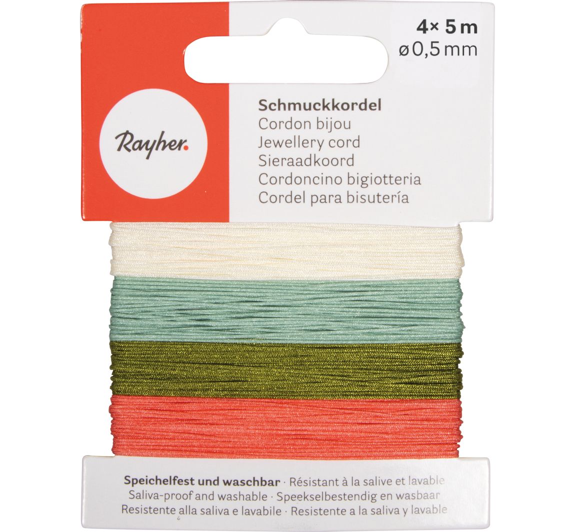 Schmuckkordel, 0,5 mm - Trend-Mix