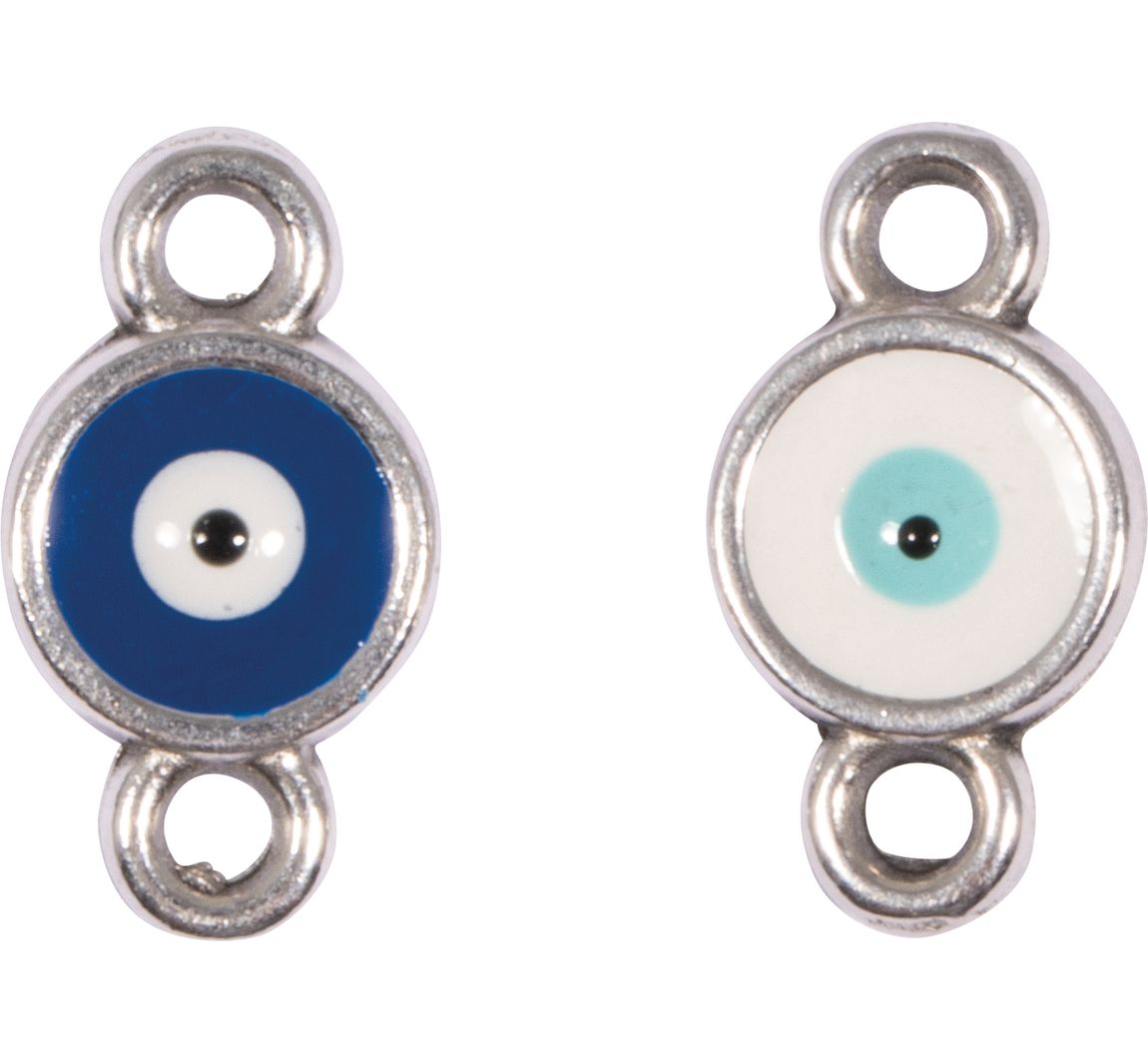 Zierelemente "Evil Eye" - Silber