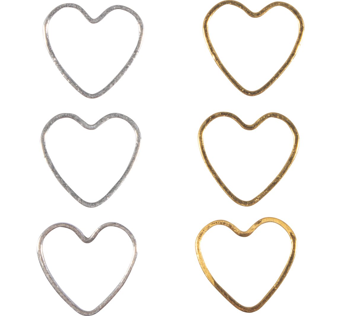 Zierelemente, Silber/Gold - Herzen