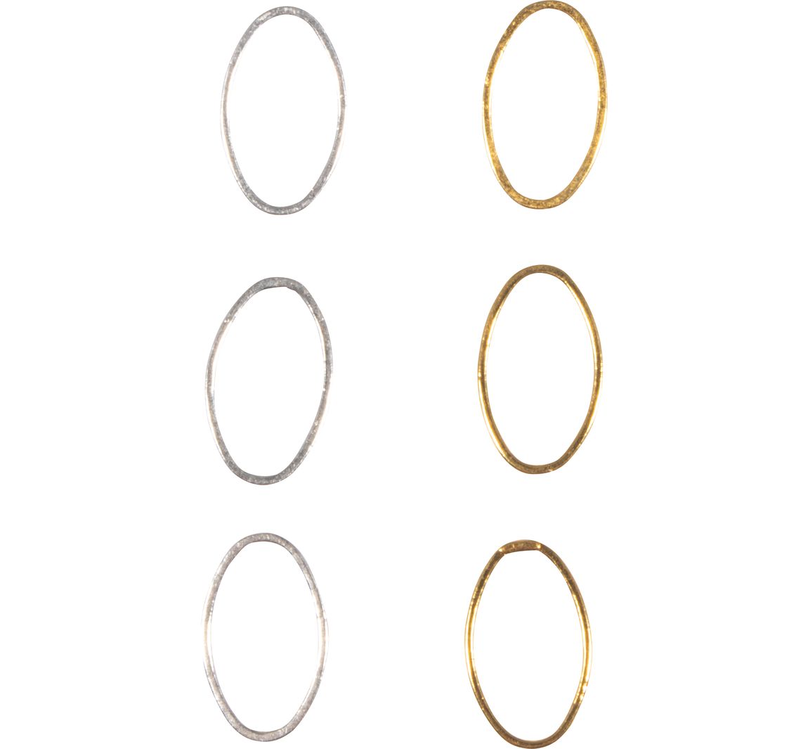Zierelemente, Silber/Gold - Ovale