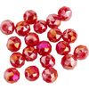 Glasschliffperle Rund, 6 mm Satt Rot AB