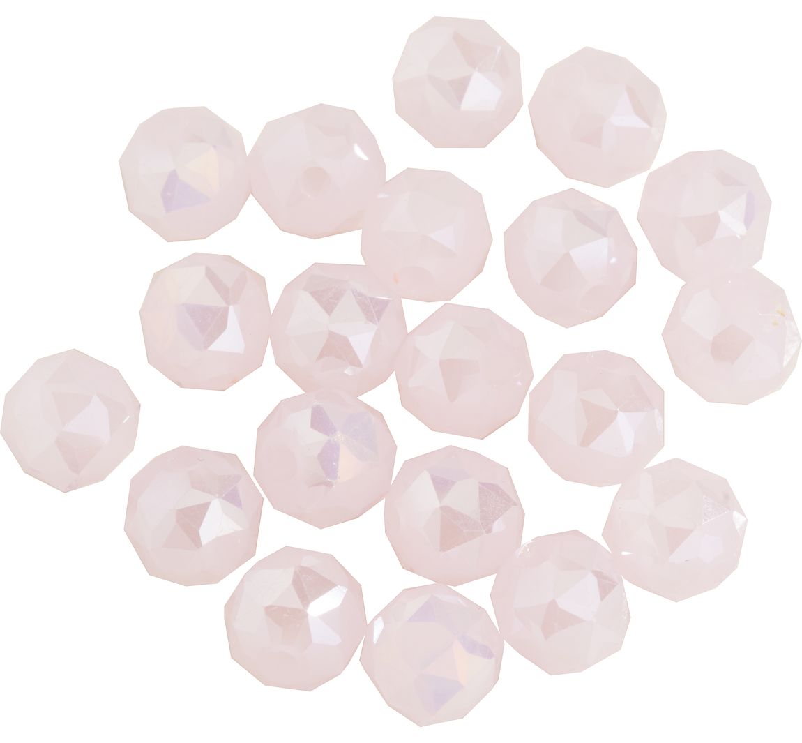 Glasschliffperle Rund, 6 mm - Satt Hellrosa AB