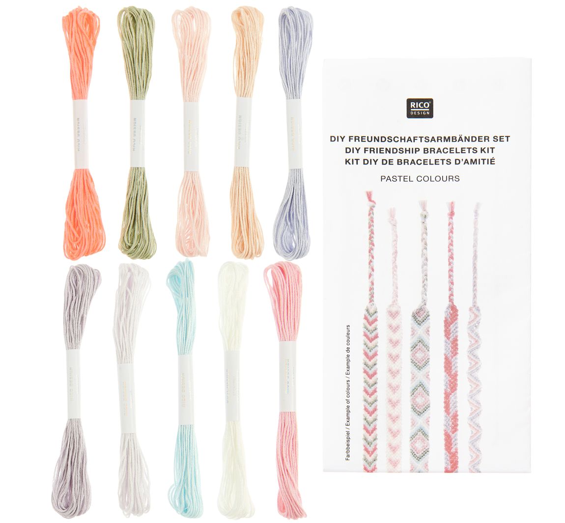 Bastelset Freundschaftsbänder - Pastel Colours