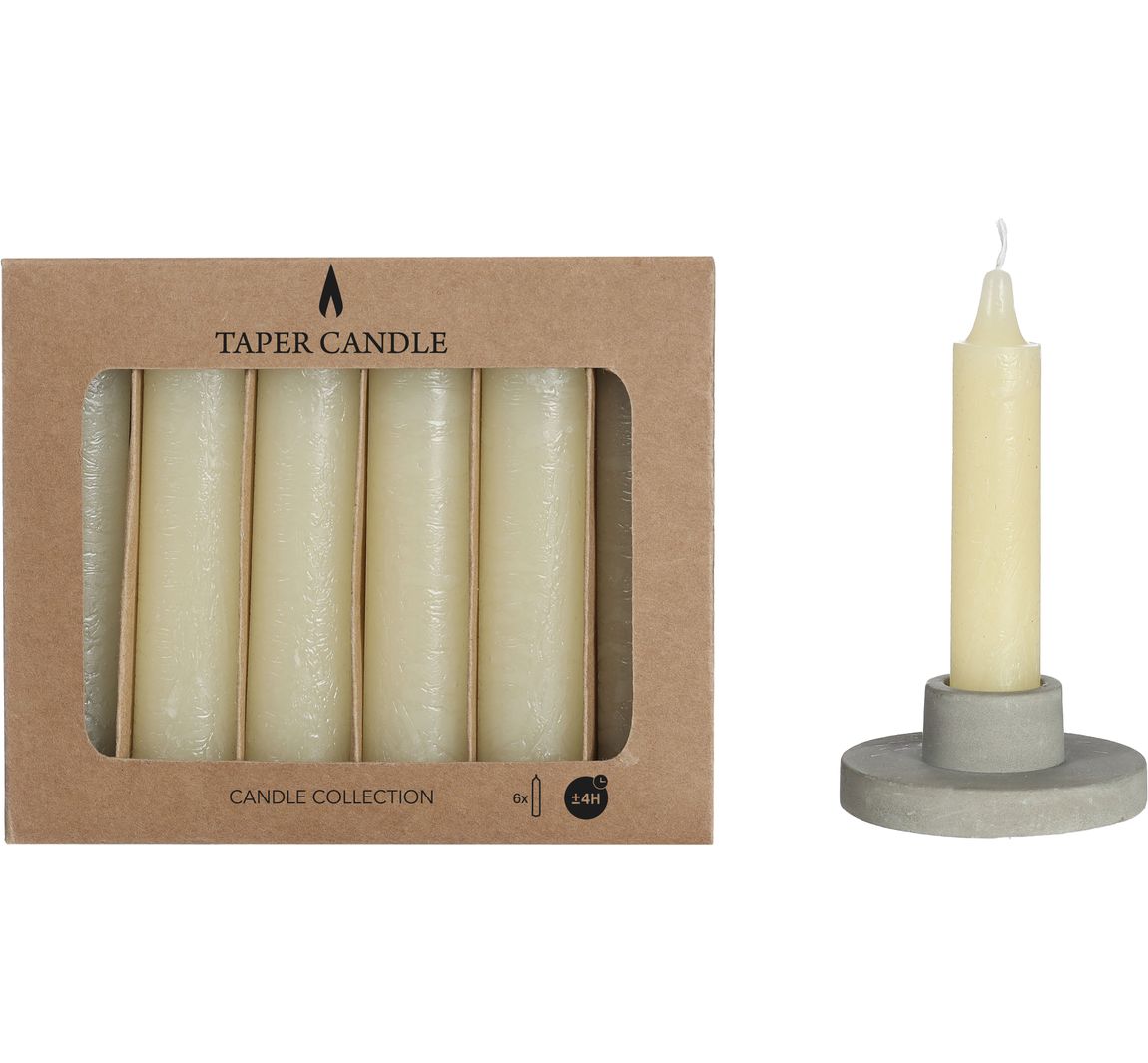Spitzkerzen, 6er-Set - Creme