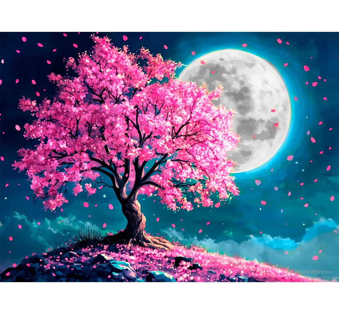 Diamond Painting Set, 30 x 40 cm - Vollmond