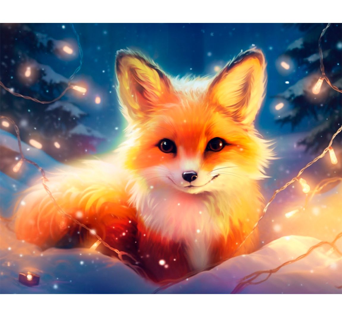 Diamond Painting Set, 30 x 40 cm - Fuchs