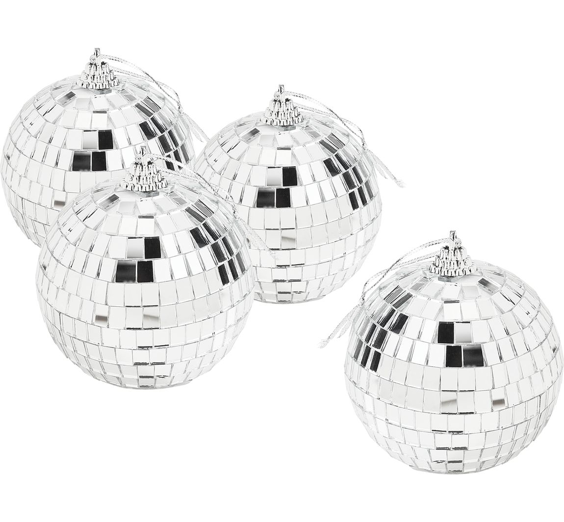 Anhänger "Discokugel" - 8 cm, 4 Stück