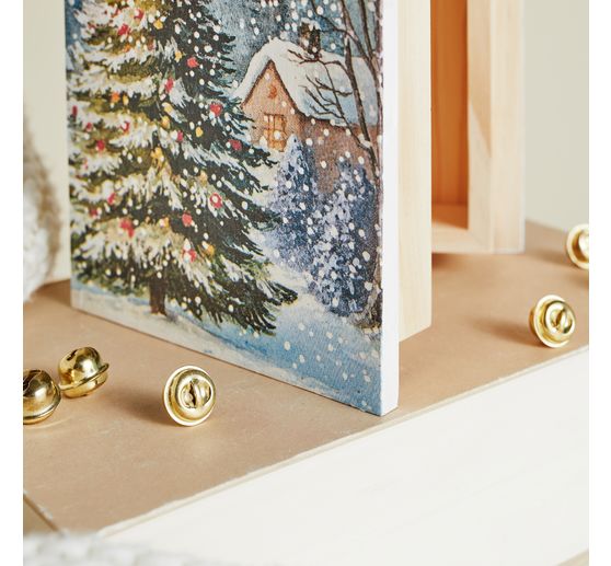 Serviette "Weihnachtsbaum im Schnee"