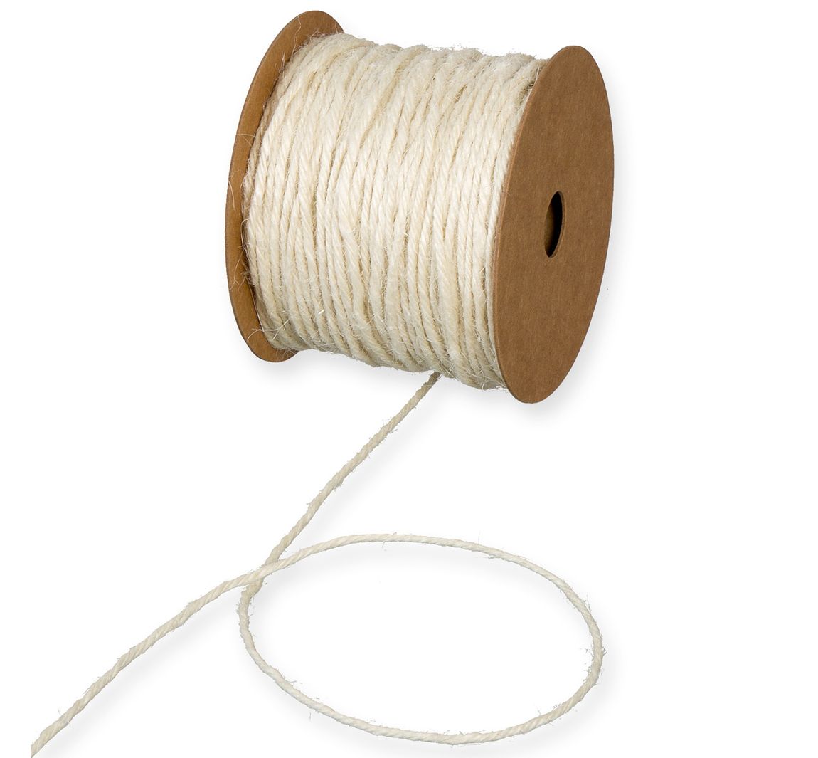 Jutekordel "Basic" - Creme