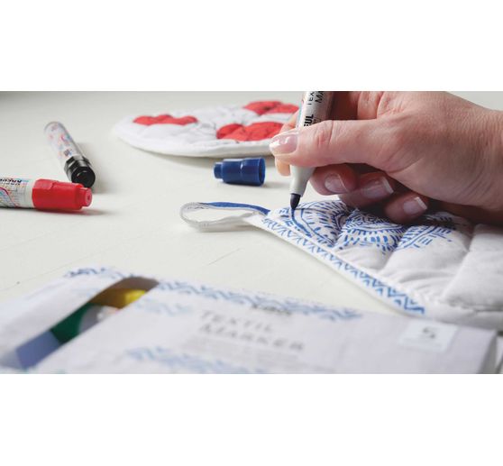 KREUL Textile Marker medium, set of 5