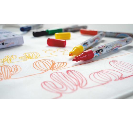 KREUL Textil Marker fine, 6er-Set
