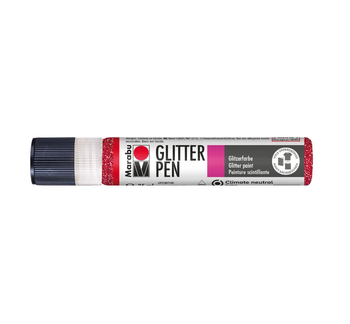 Marabu Glitter Pen - Glitter-Rubin