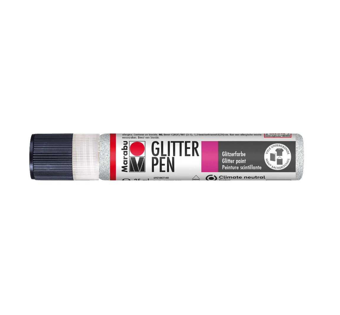 Marabu Glitter Pen - Glitter-Weiß