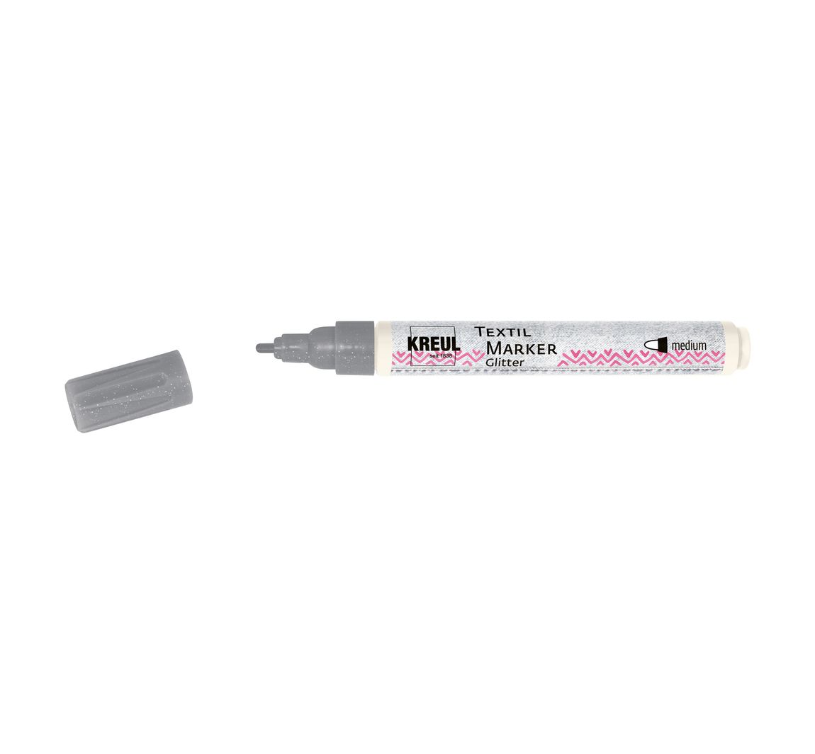 KREUL Textil Marker "Glitter" - Silber