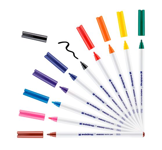 edding 4600 "Textil Pen", 10 Stück
