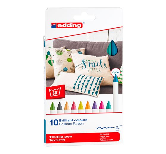edding 4600 "Textil Pen", 10 Stück