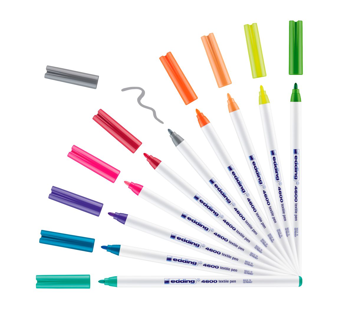 edding 4600 "Textil Pen", 10 Stück - Fun